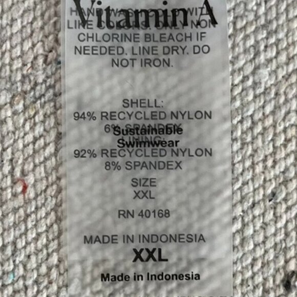 Vitamin A Woman's Plus-Size Blue One-Piece Swim Suit Sz XXL - Picture 11 of 11